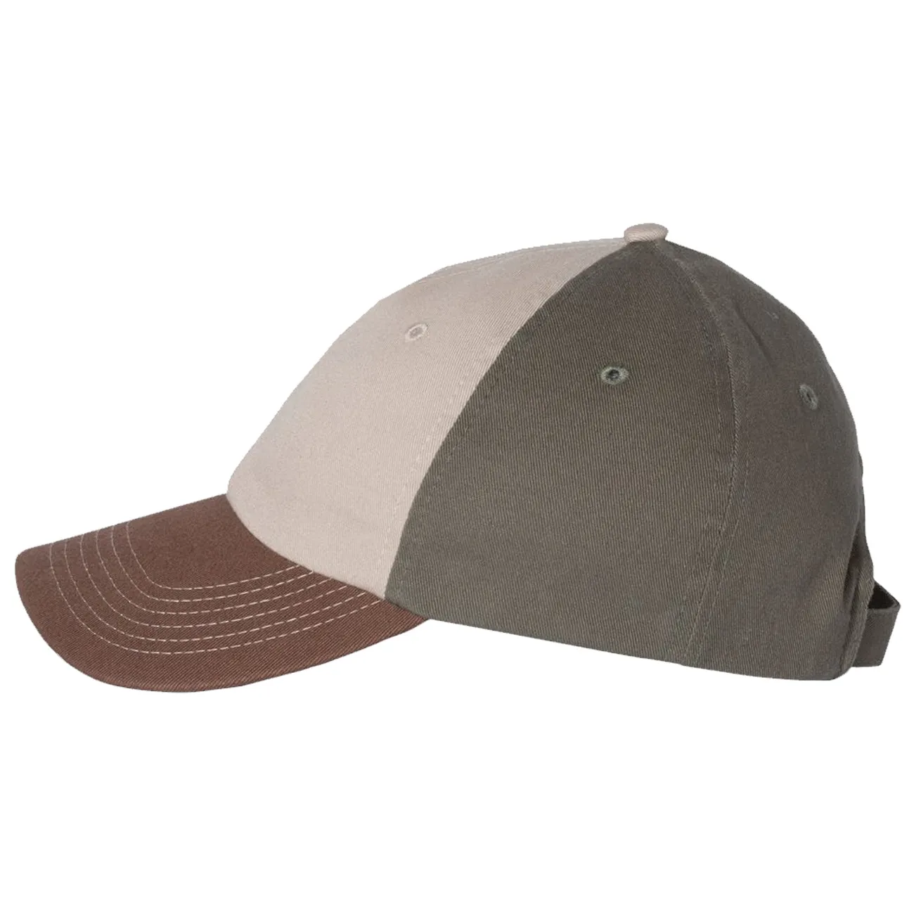 Adult Bio-Washed Cotton Unstructured Dad Hat w/ Adjustable Strapback