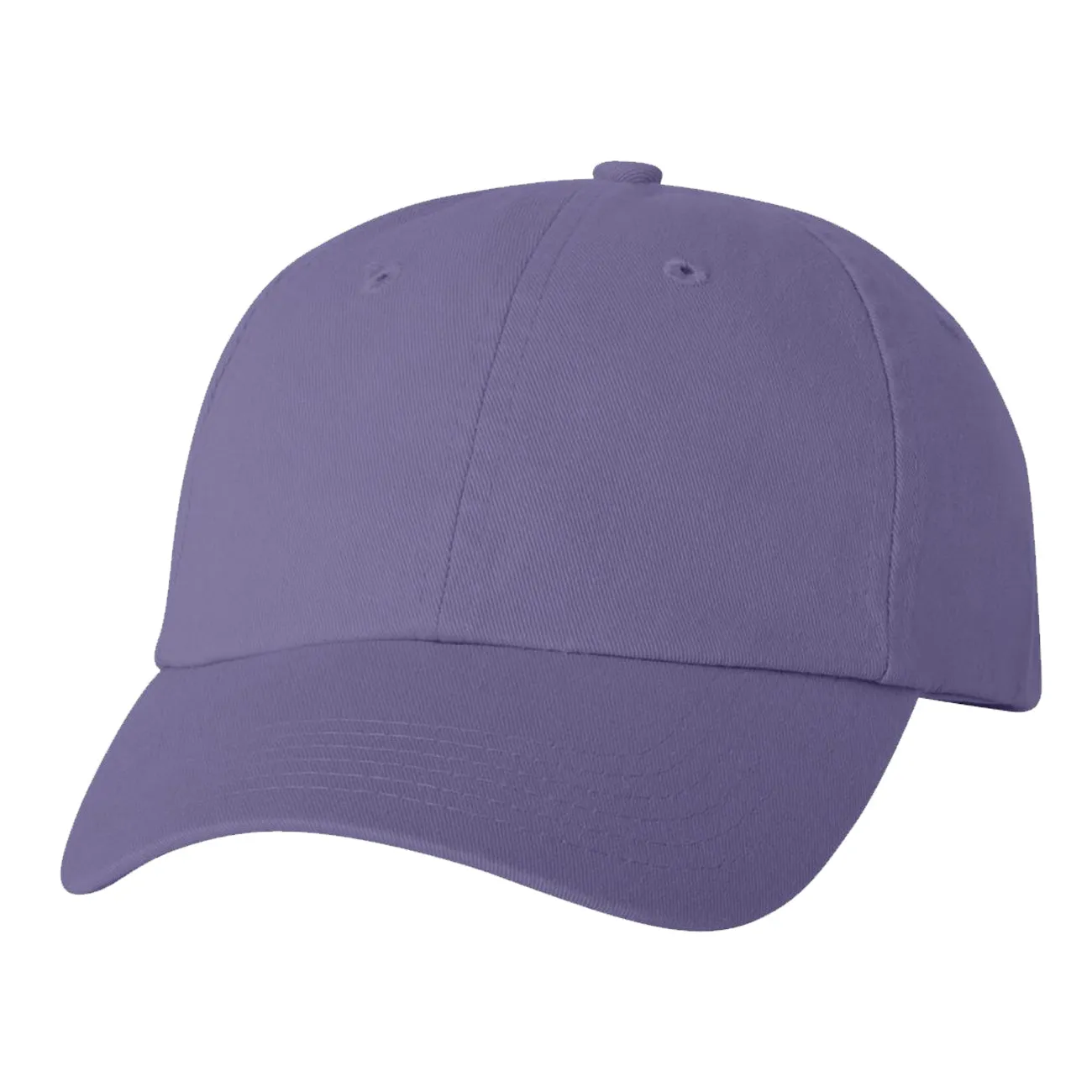 Adult Bio-Washed Cotton Unstructured Dad Hat w/ Adjustable Strapback