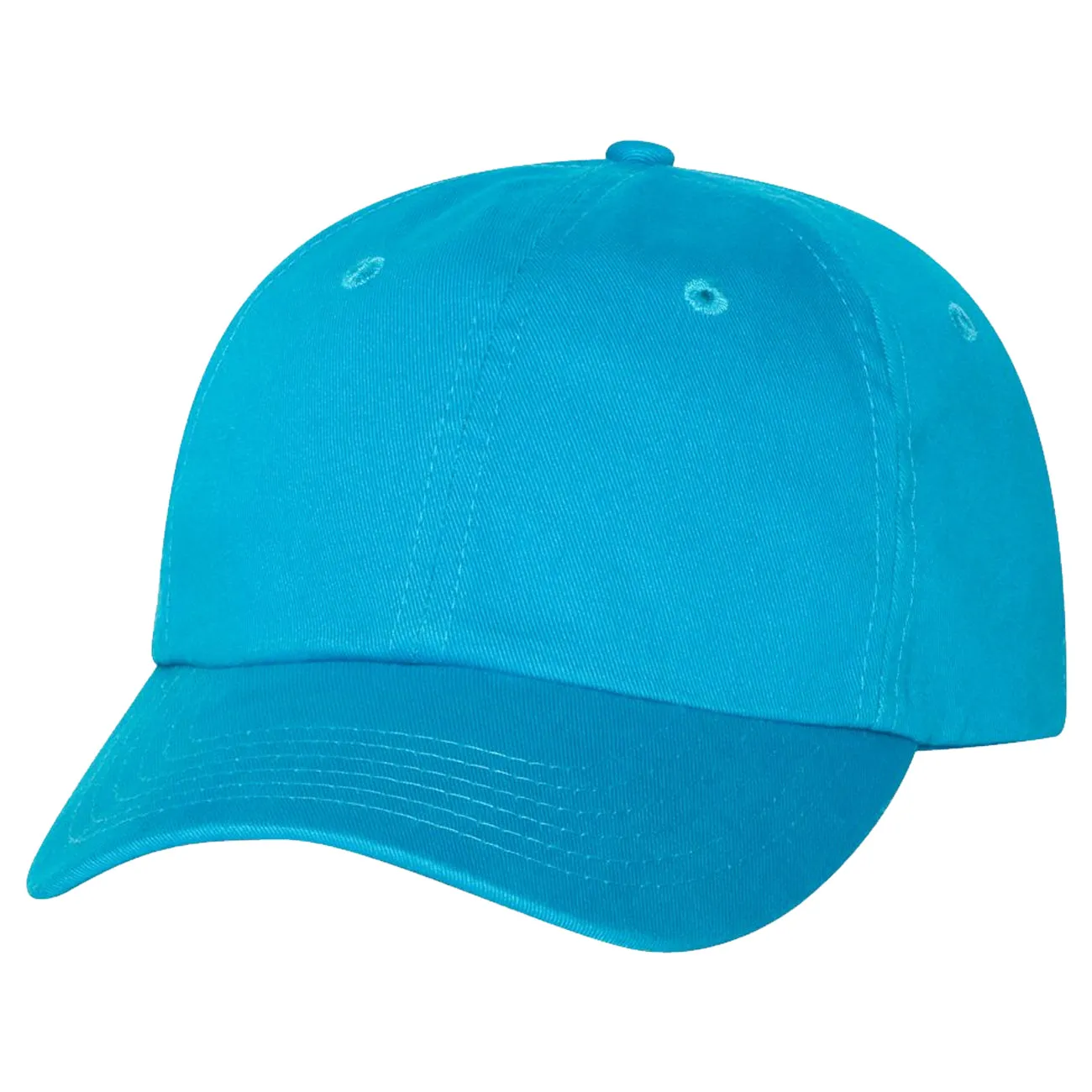 Adult Bio-Washed Cotton Unstructured Dad Hat w/ Adjustable Strapback