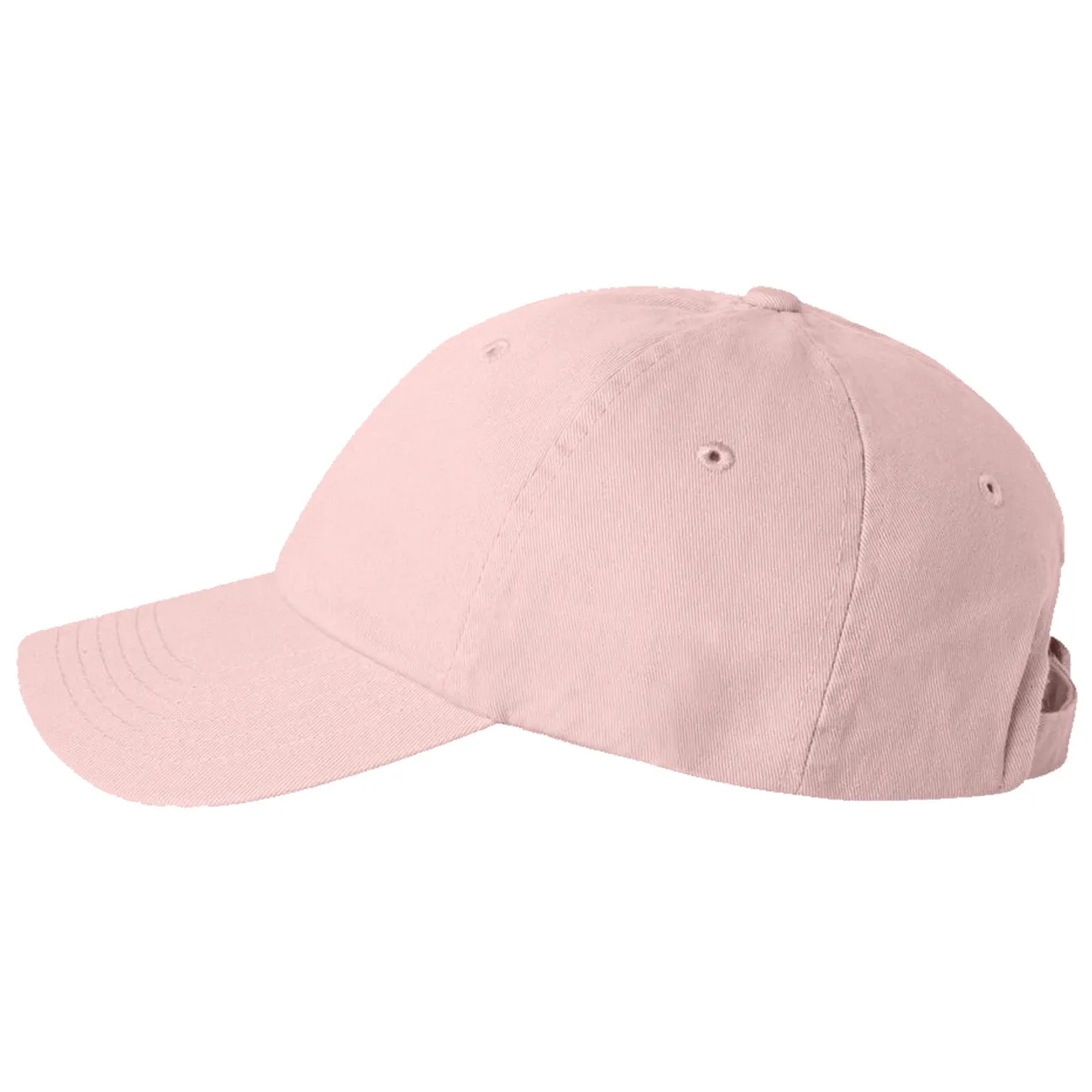 Adult Bio-Washed Cotton Unstructured Dad Hat w/ Adjustable Strapback