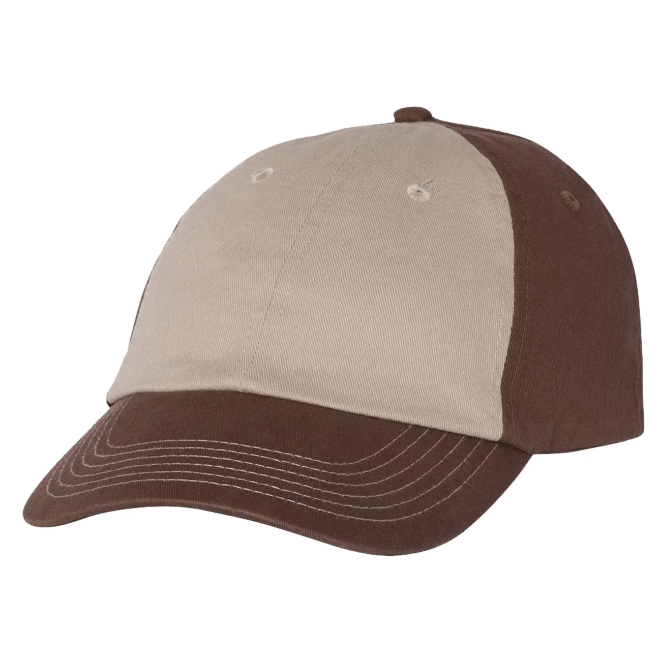 Adult Bio-Washed Cotton Unstructured Dad Hat w/ Adjustable Strapback