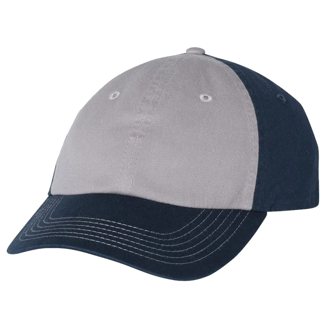 Adult Bio-Washed Cotton Unstructured Dad Hat w/ Adjustable Strapback