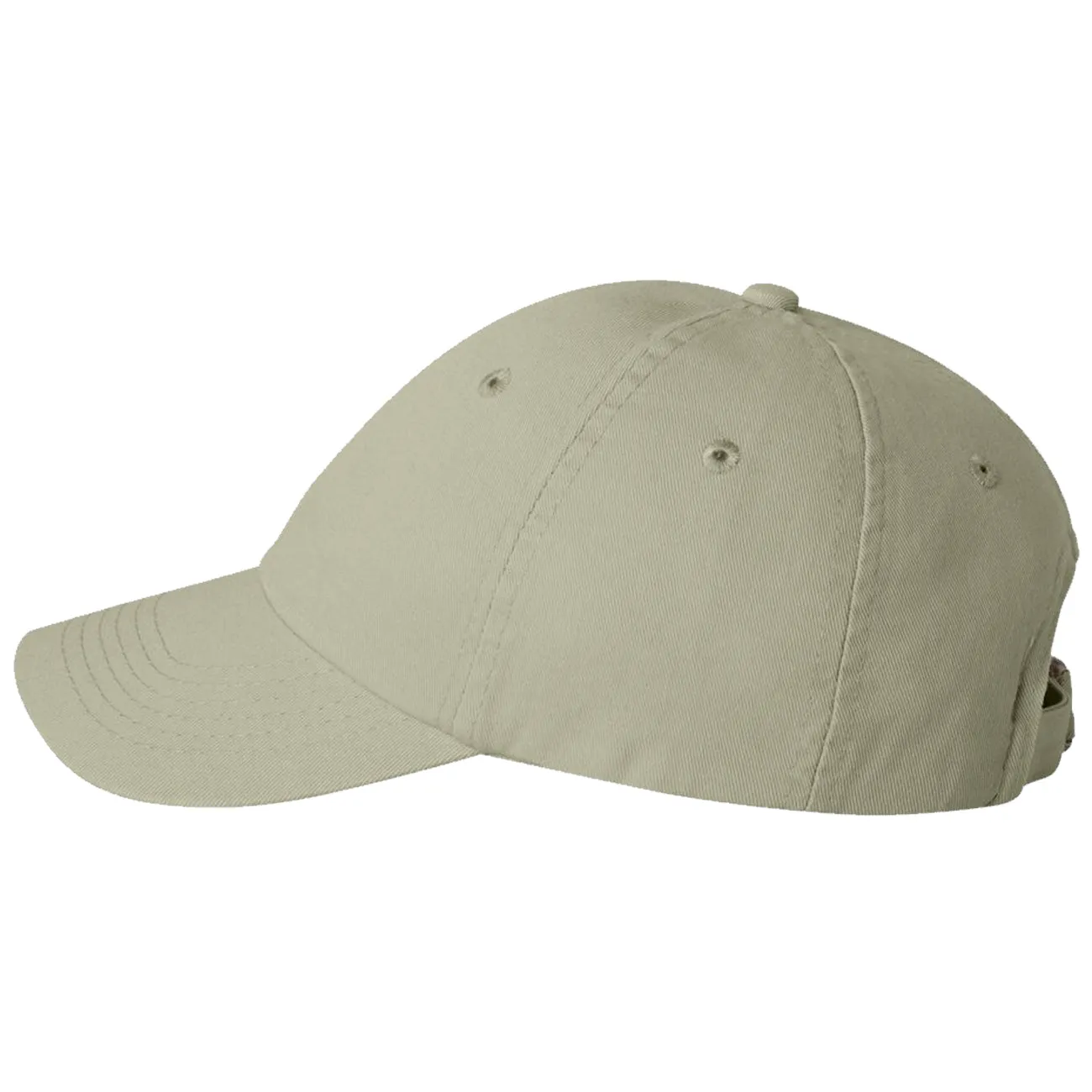 Adult Bio-Washed Cotton Unstructured Dad Hat w/ Adjustable Strapback