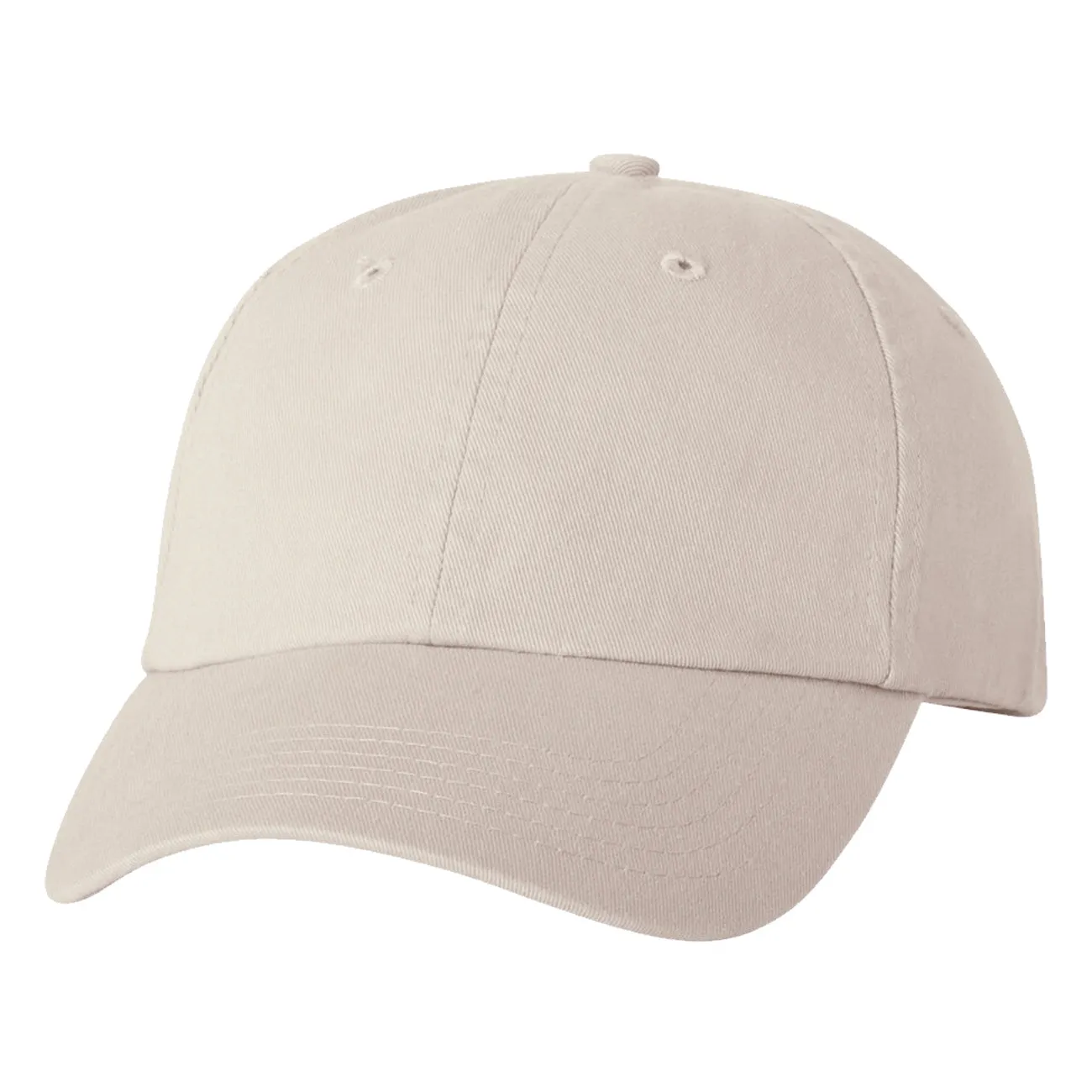 Adult Bio-Washed Cotton Unstructured Dad Hat w/ Adjustable Strapback