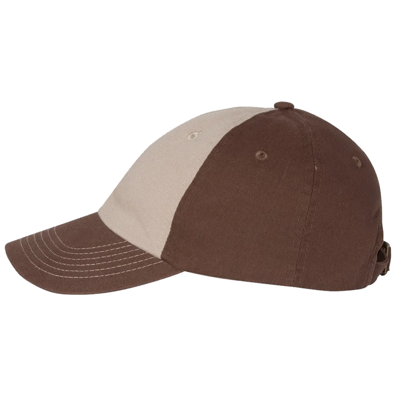 Adult Bio-Washed Cotton Unstructured Dad Hat w/ Adjustable Strapback