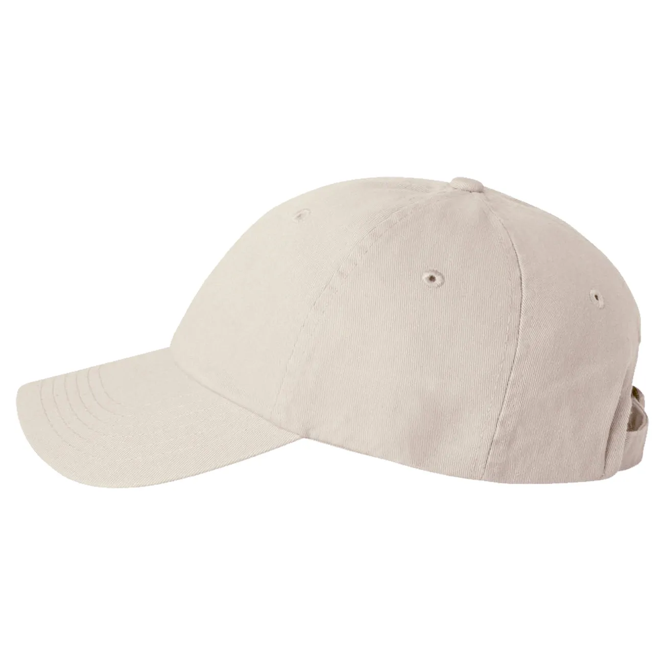 Adult Bio-Washed Cotton Unstructured Dad Hat w/ Adjustable Strapback