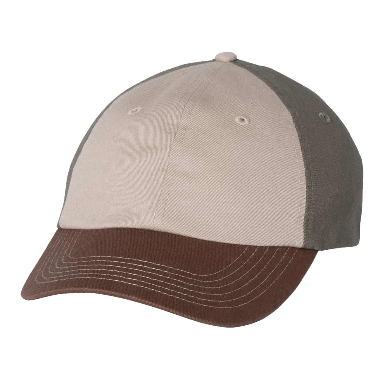 Adult Bio-Washed Cotton Unstructured Dad Hat w/ Adjustable Strapback