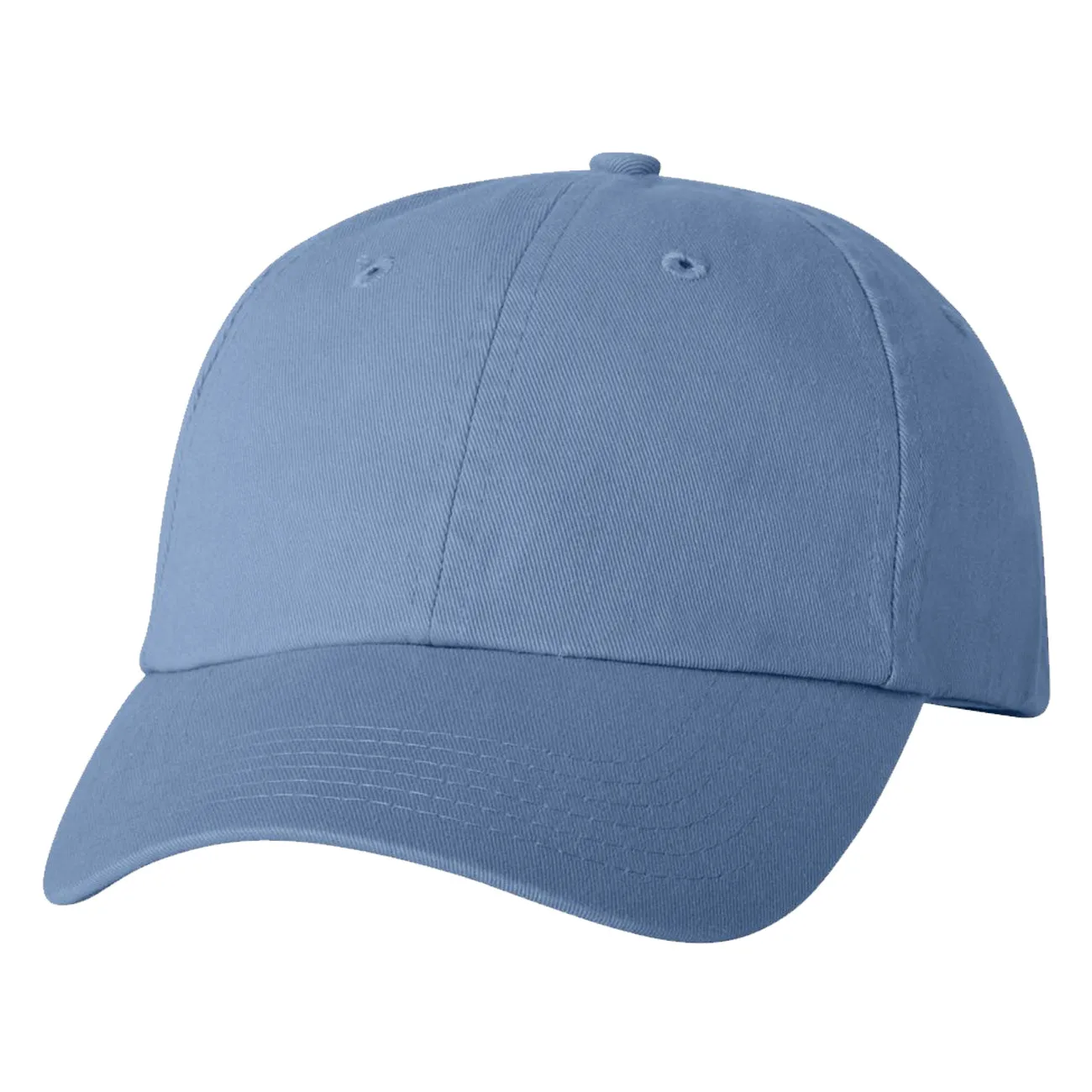 Adult Bio-Washed Cotton Unstructured Dad Hat w/ Adjustable Strapback