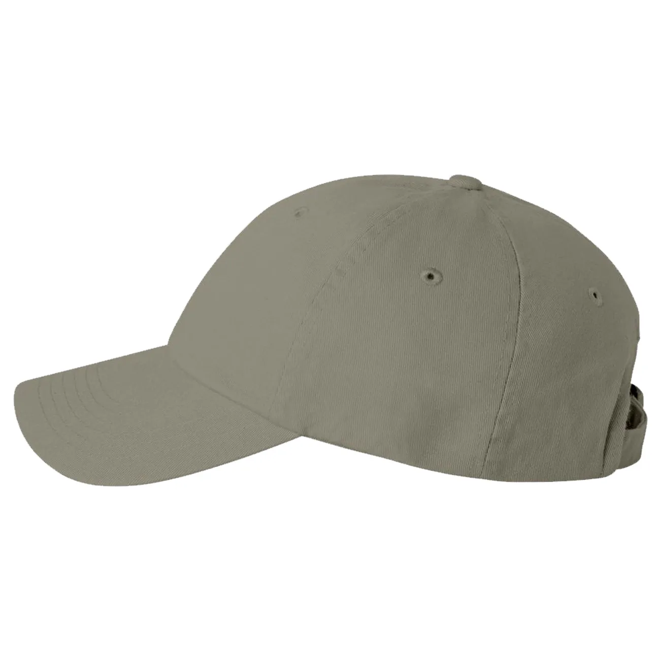 Adult Bio-Washed Cotton Unstructured Dad Hat w/ Adjustable Strapback