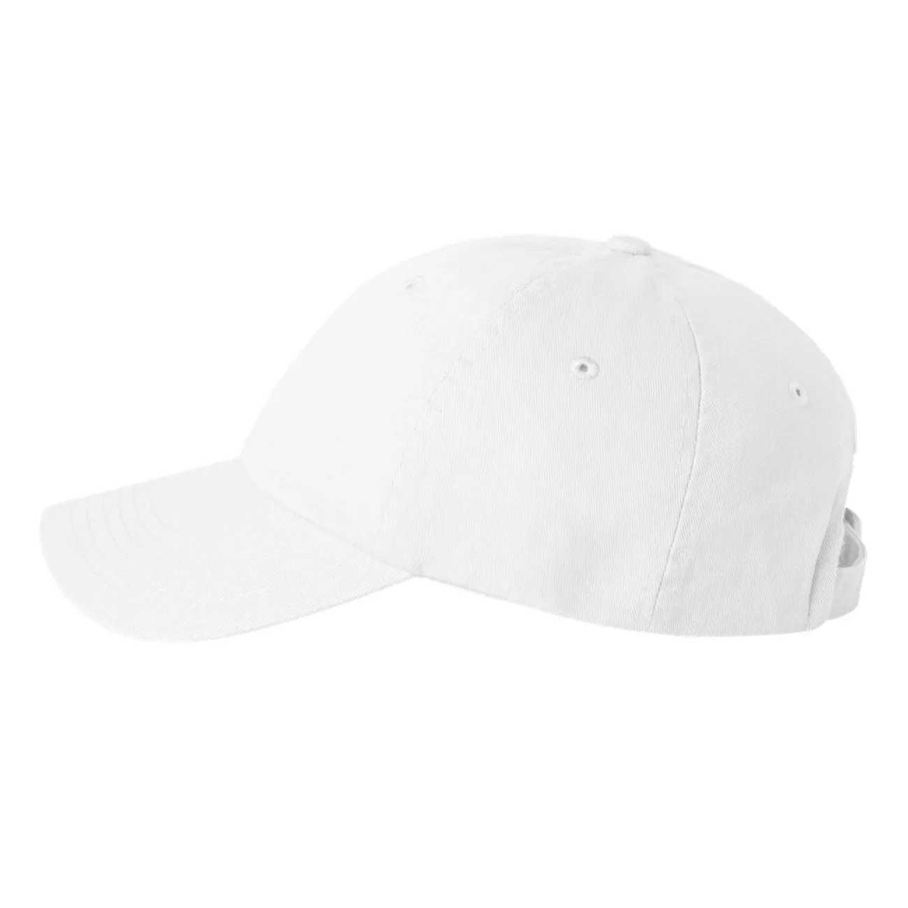 Adult Bio-Washed Cotton Unstructured Dad Hat w/ Adjustable Strapback