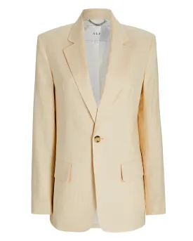 A.L.C. Arlo Single-Breasted Linen Blazer