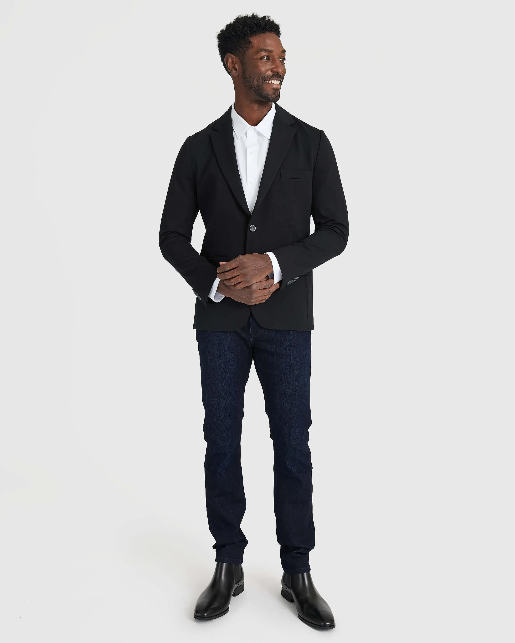 Black Comfort Knit Blazer