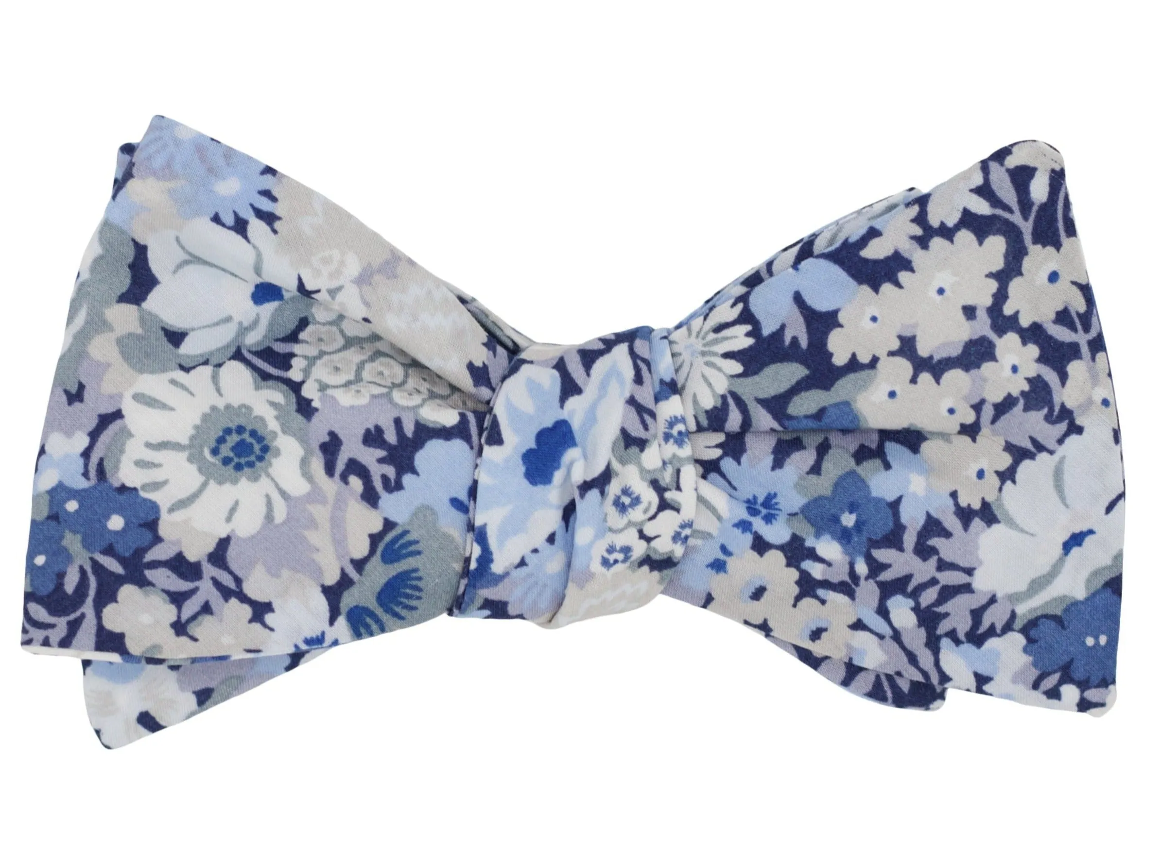 Blue Floral Bow Tie