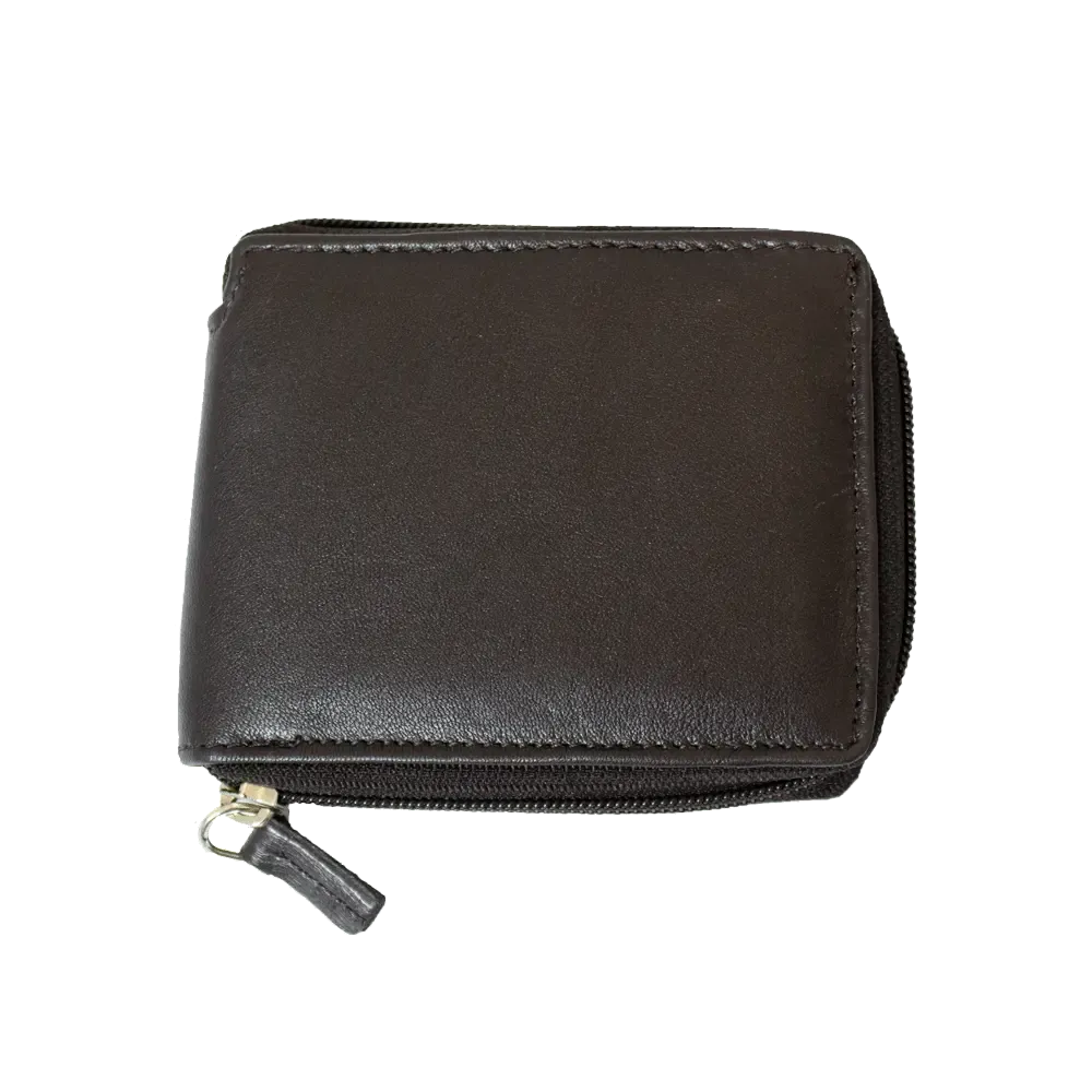 BOL Women's Bifold Zip Around Leather Wallet