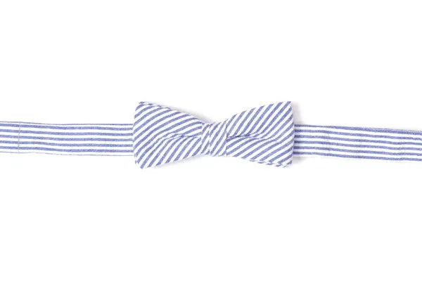 Classic Blue Seersucker Stripe Boy's Bow