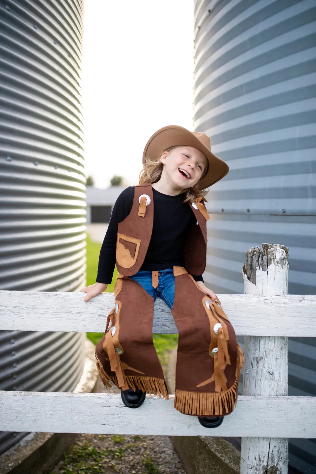 cowboy vest and chaps