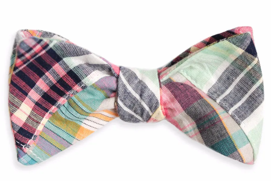 Crawdad Pink Patchwork Bow Tie