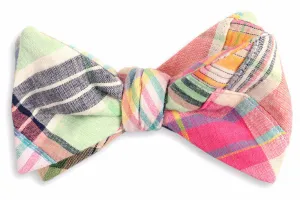 Crawdad Pink Patchwork Bow Tie