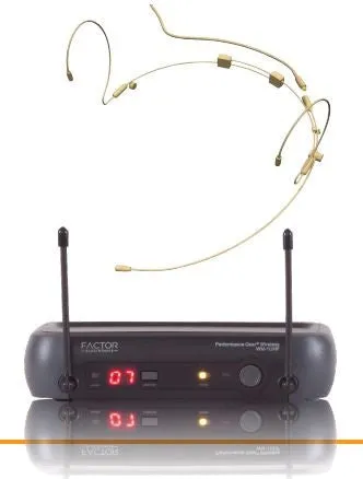 FACTOR WM-1UHF-HS UHF Wireless Headset Microphone System