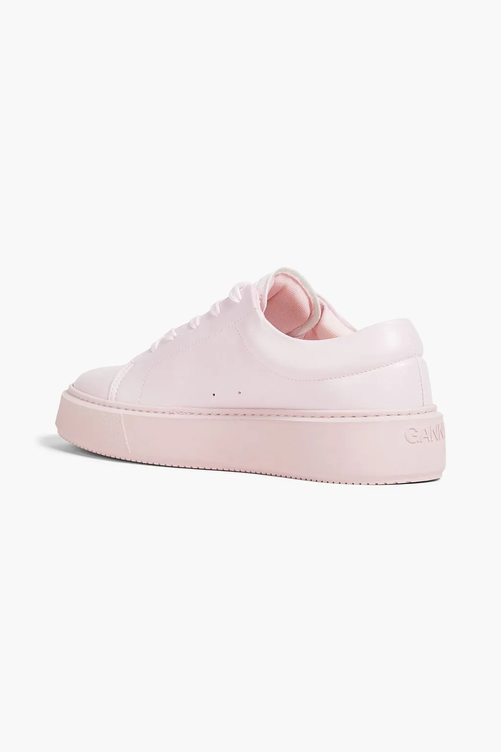 GANNI faux leather sneakers, pink