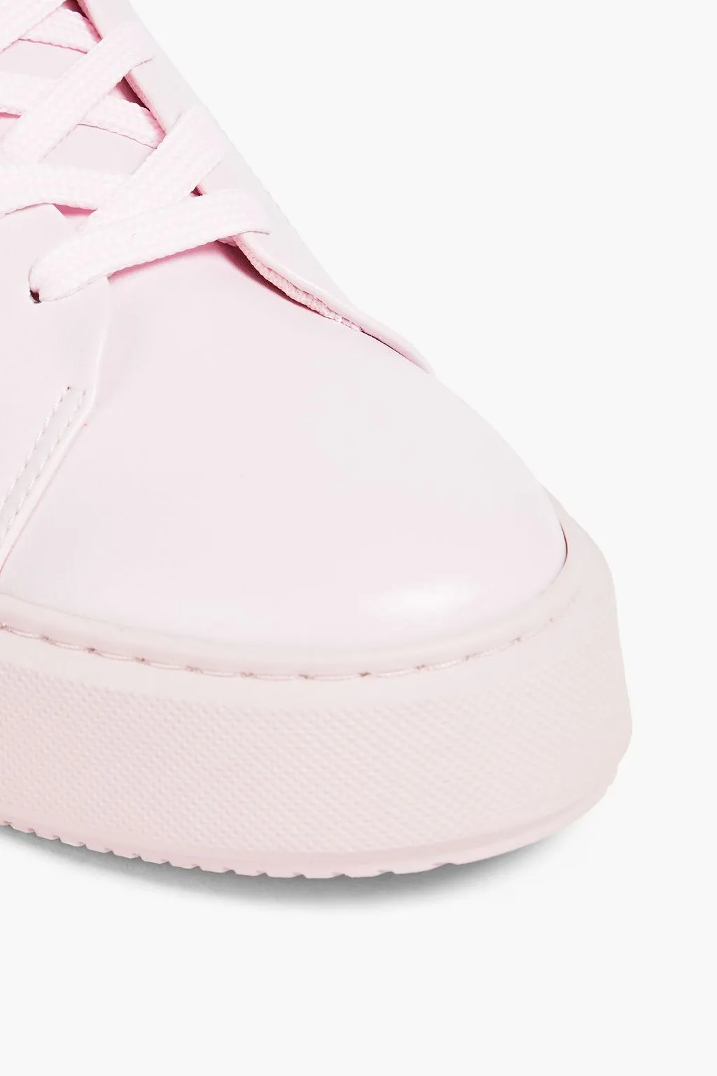 GANNI faux leather sneakers, pink