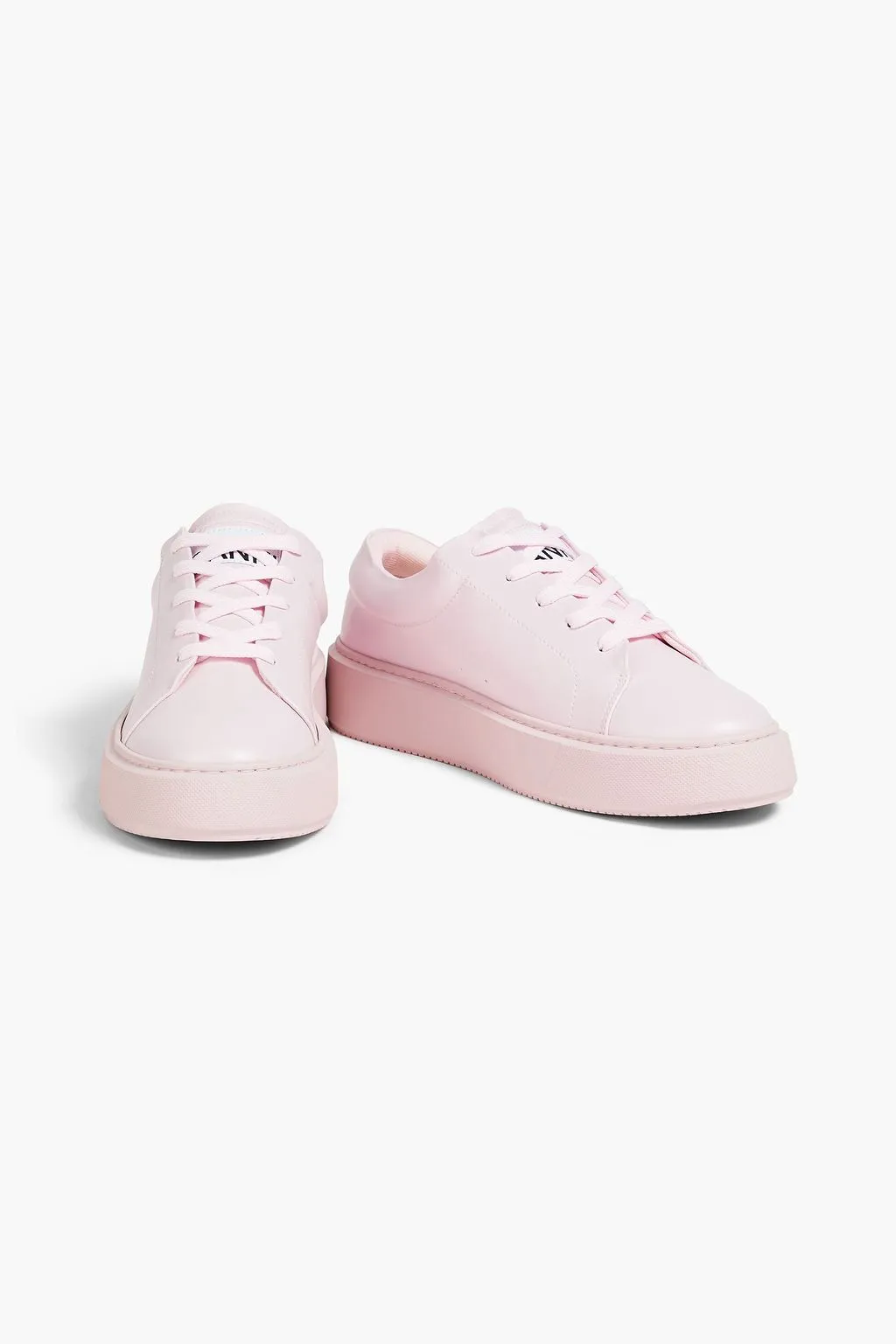 GANNI faux leather sneakers, pink