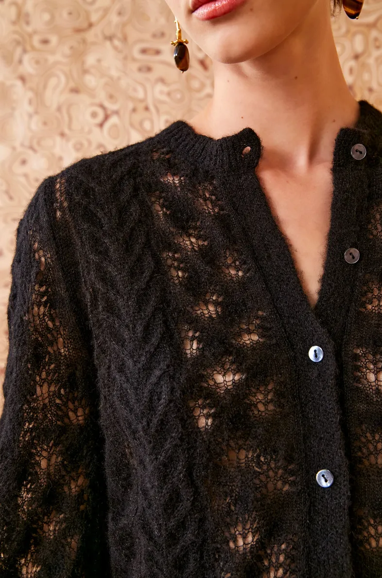 HALEY CARDIGAN - NOIR