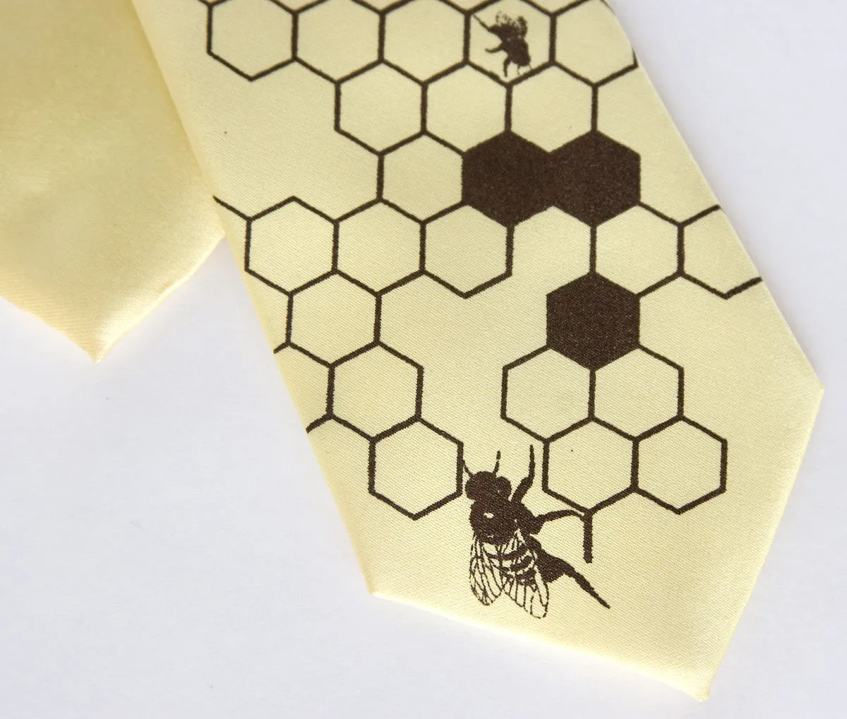 Honeybee kids tie. Boys clip-on necktie.