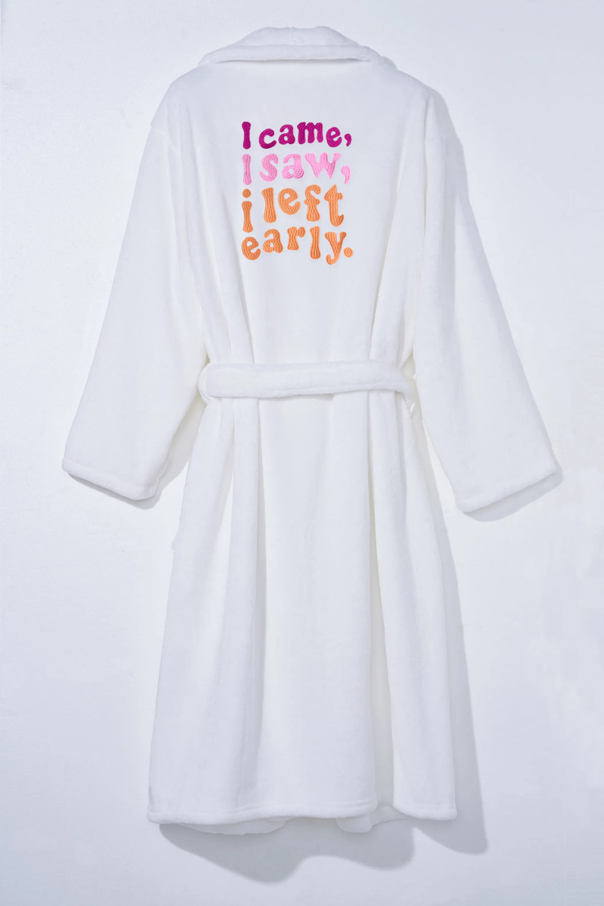 I Came, I Saw, I Left Early Plush Fleece Robe