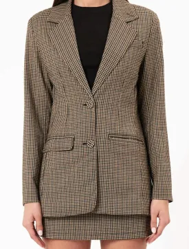 Kaia Blazer - Brown Check