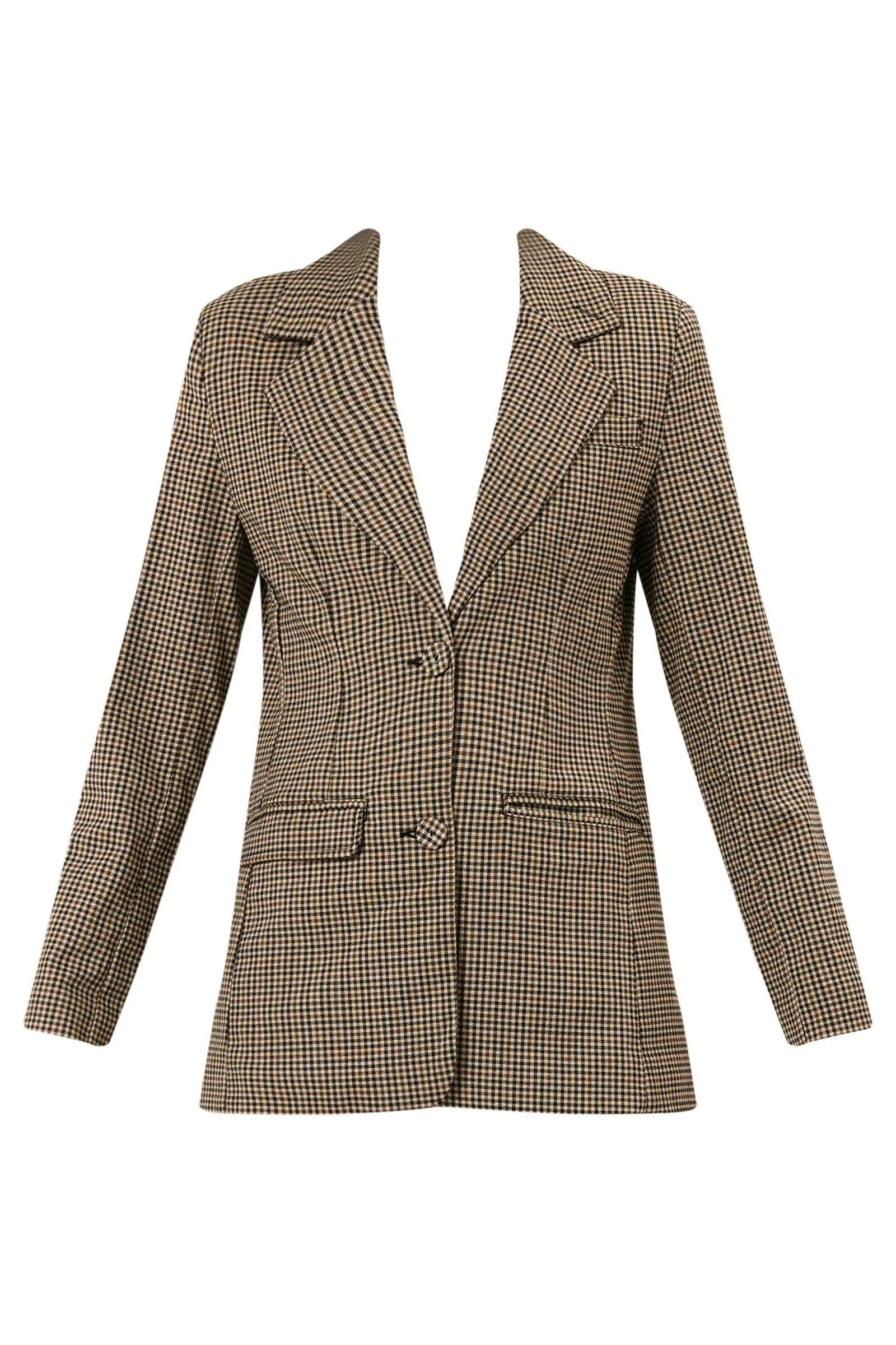 Kaia Blazer - Brown Check