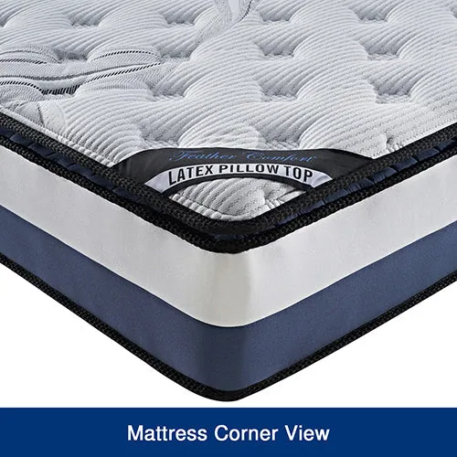 King Single Mattress, 28cm Latex Pillow Top, Pocket Spring, Medium Firm