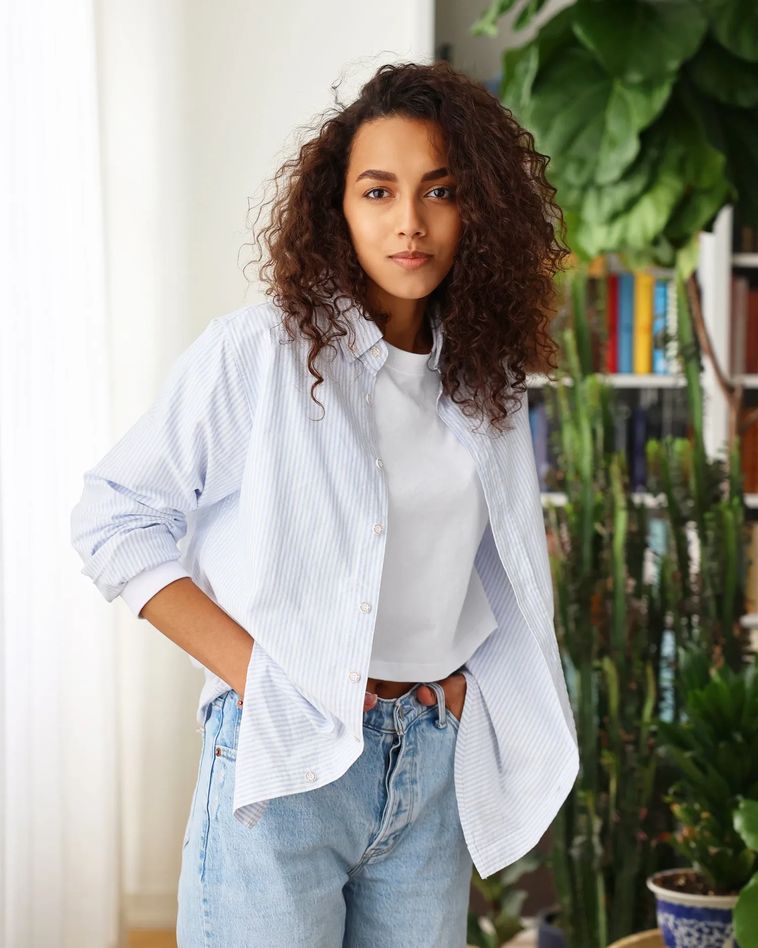 Oxford Stripe Shirt Blue - Unisex