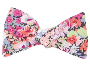 Pink Floral Bow Tie