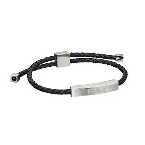 "Father" Leather Bracelet (engravable)