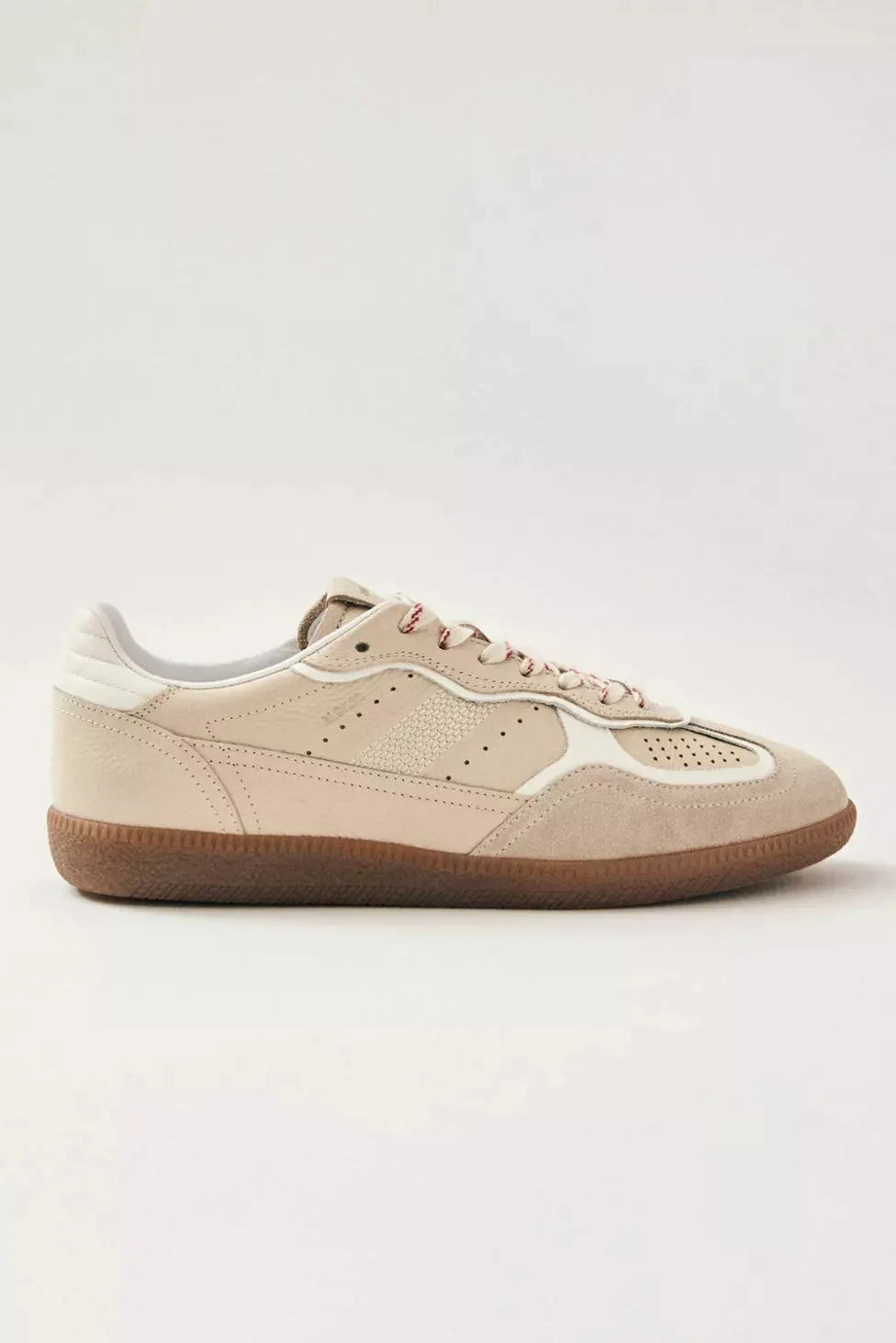 Rife Grain Cream Leather Sneakers