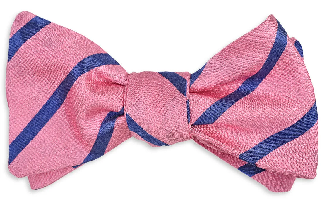 Seaside Pink Stripe Bow Tie