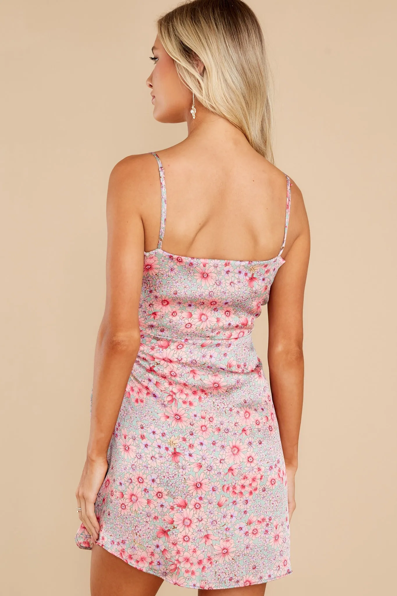 See The Blooms Pink Floral Print Dress