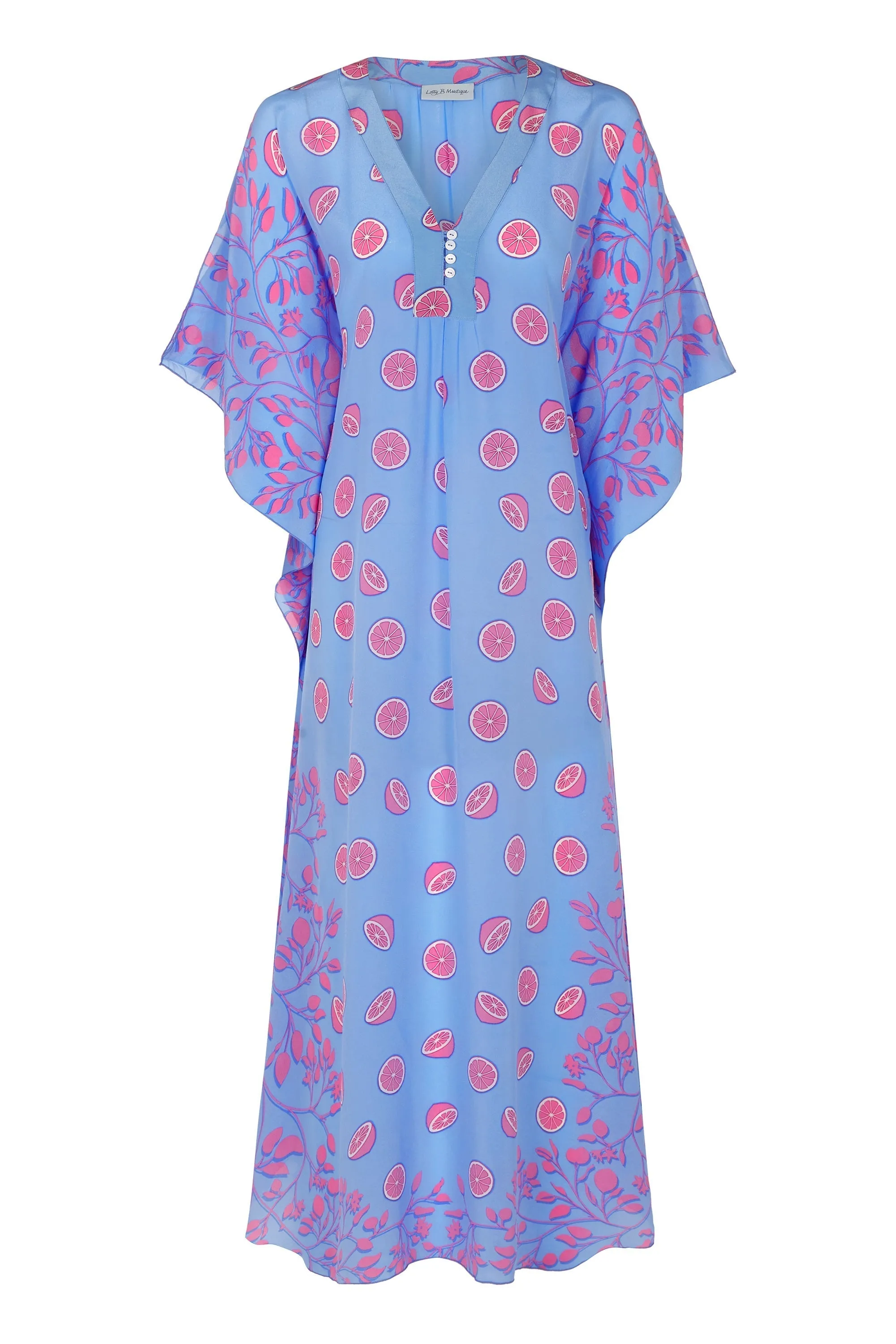 Silk Jenlee Kaftan LIME TREE