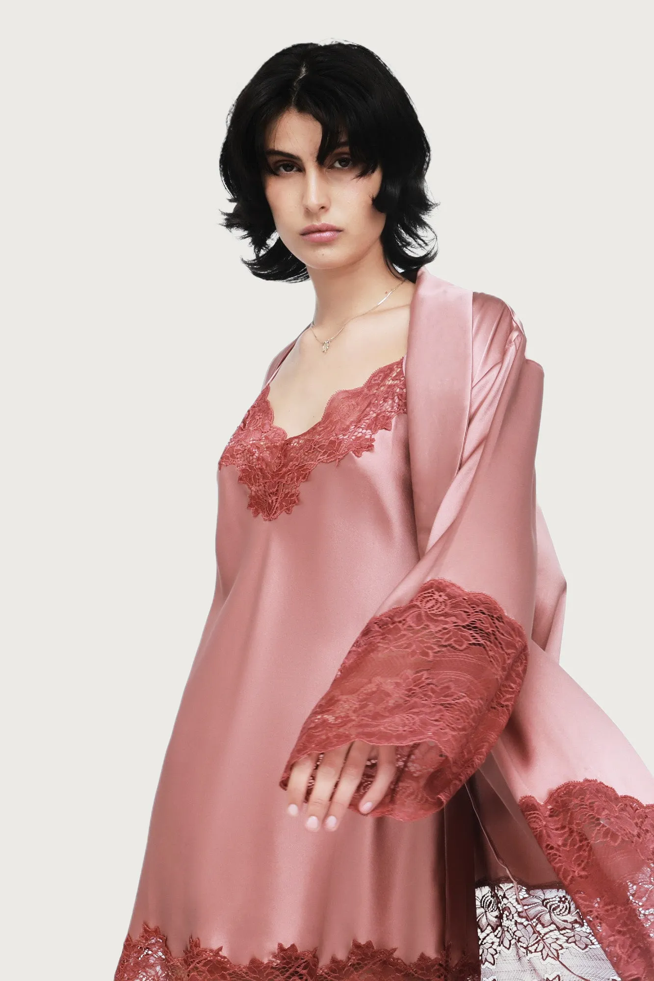 Silk Lace Robe