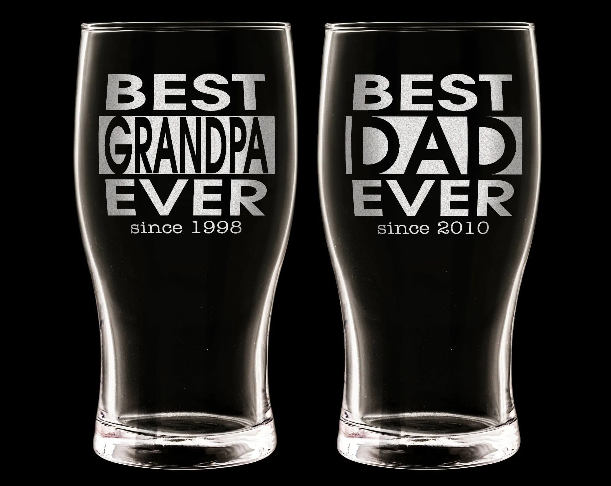 Single Beer Glass Best Dad Gifts Personalized New Dad Birthday Gift for Husband Grandpa Home Bar Brewer Decor Accessory for Him Boyfriend