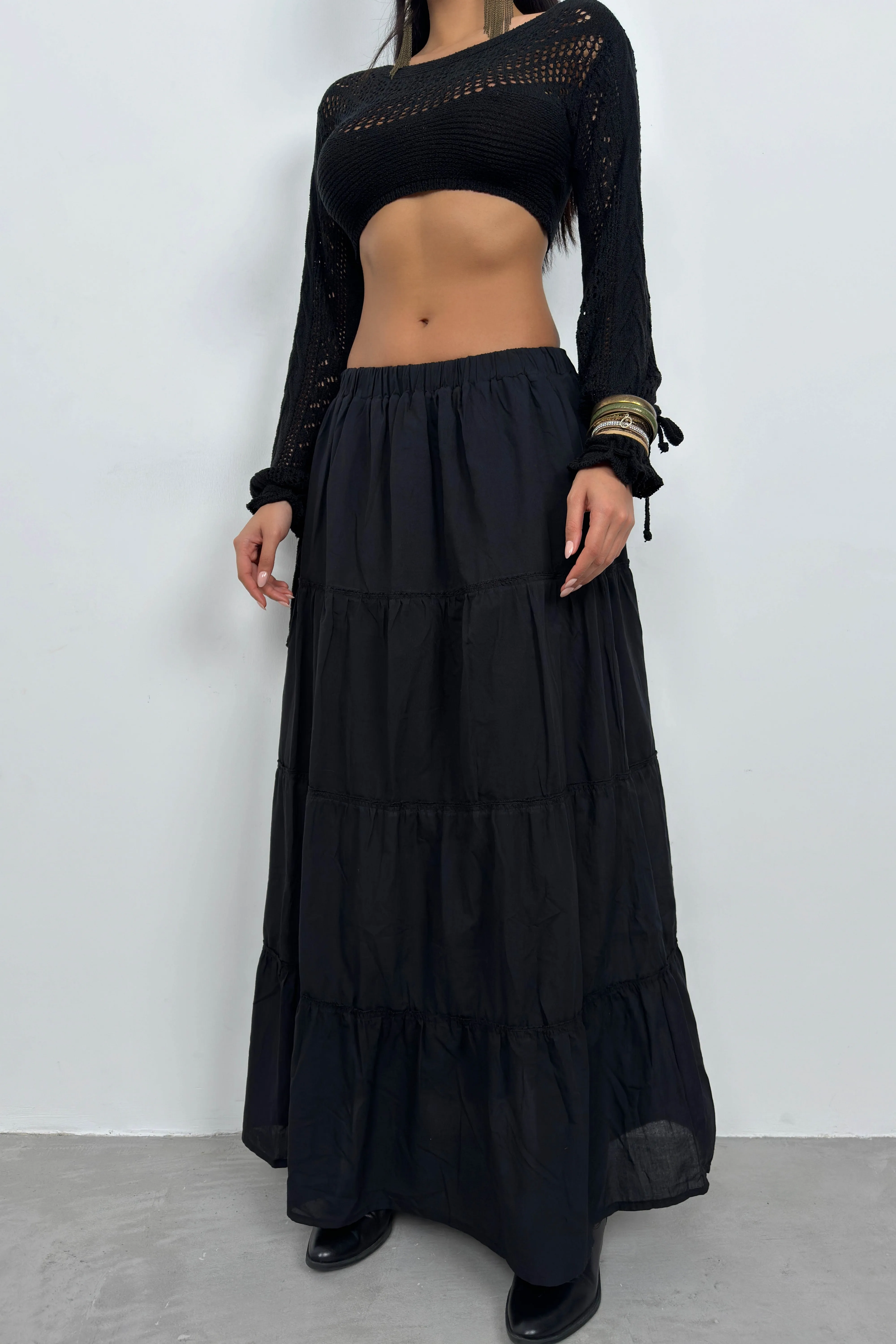 Tiered Maxi Skirt