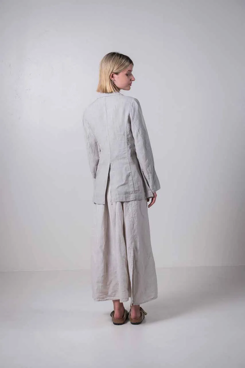 Transit Par Such Relaxed Linen Blazer in Light Grey