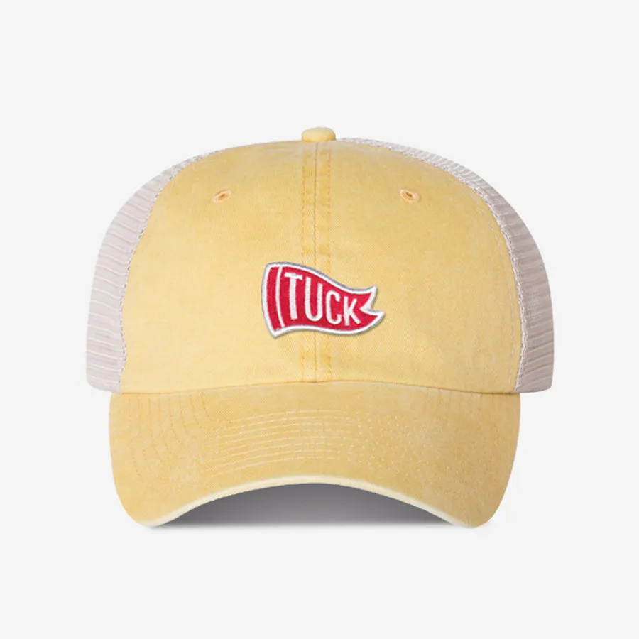 Tuck Flag Unstructured Trucker Hat - Nantucket Yellow