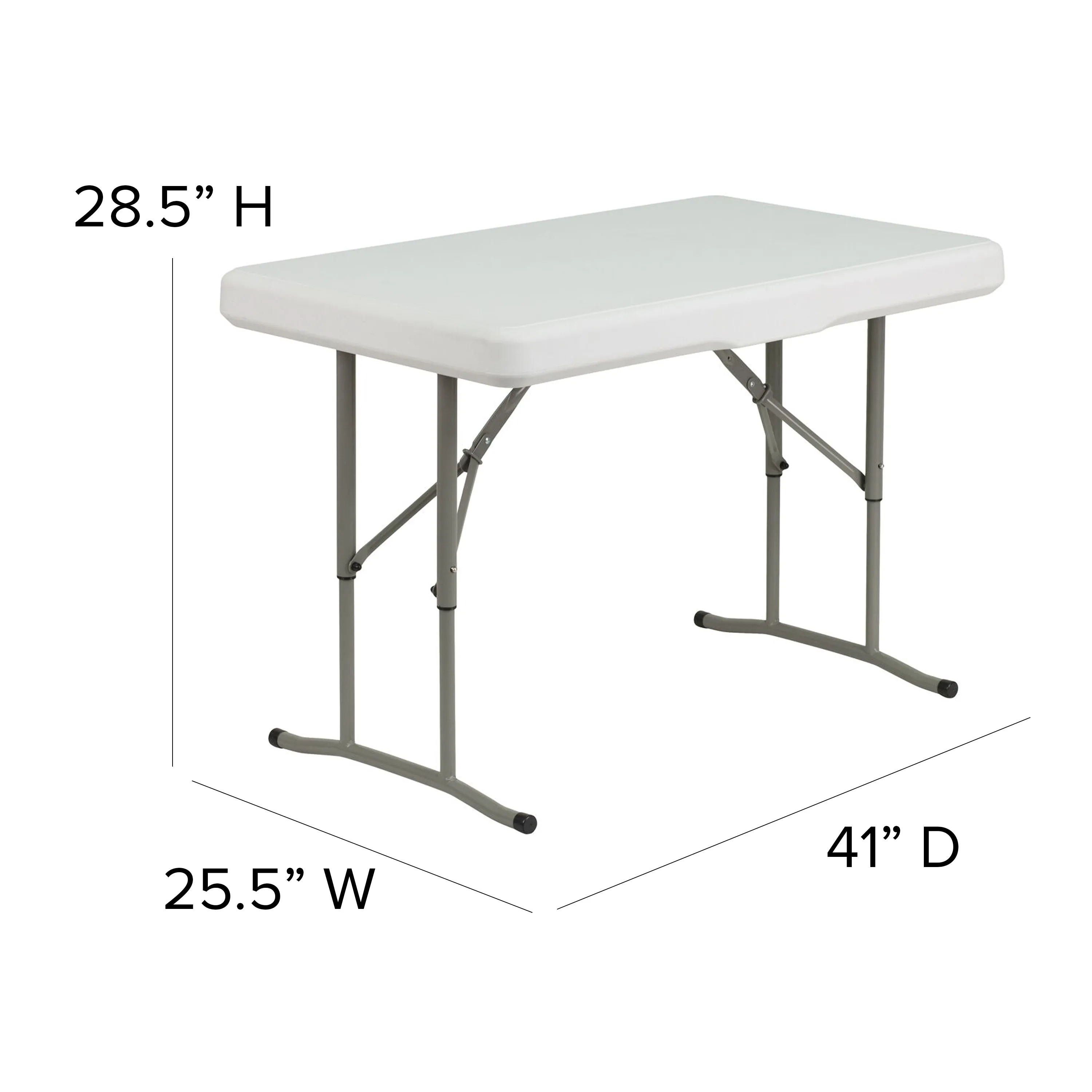 White Plastic Fold Table/Bench DAD-YCZ-103-GG