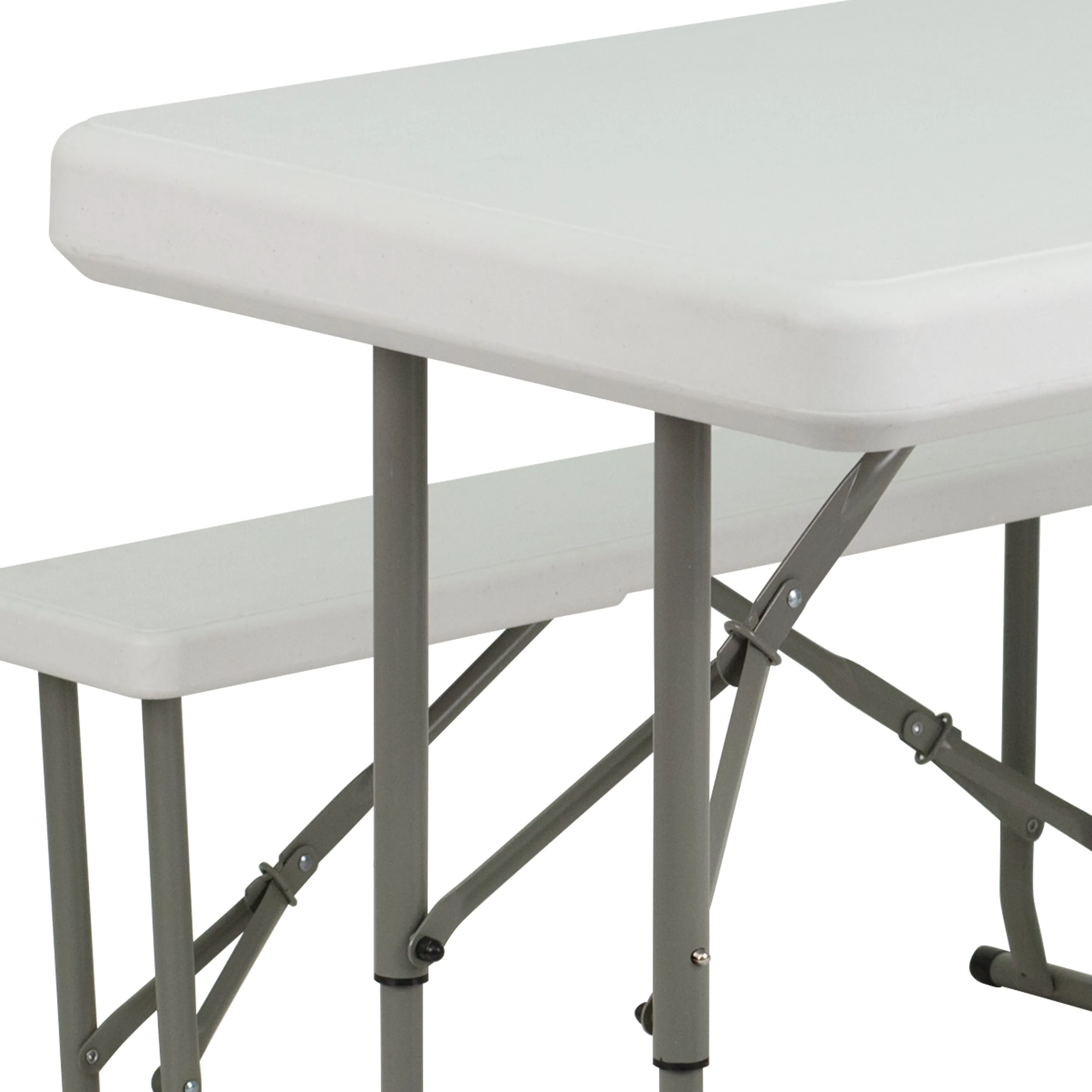 White Plastic Fold Table/Bench DAD-YCZ-103-GG