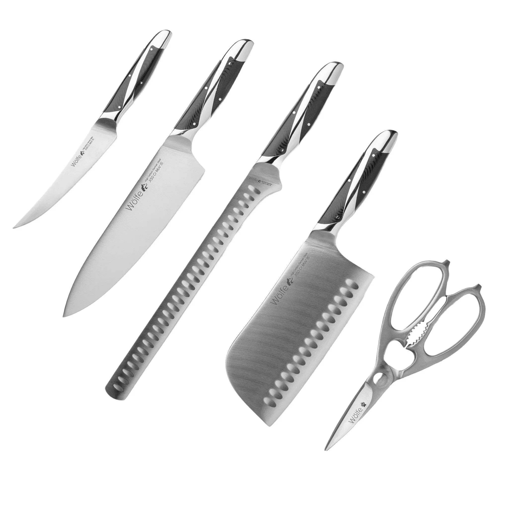 Wölfe 5 Piece BBQ and Grilling Set