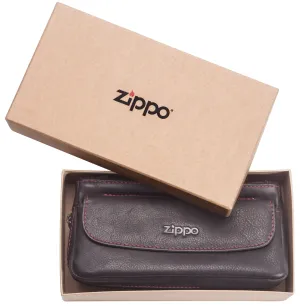 ZIPPO PIPE POUCH MOCHA LEATHER